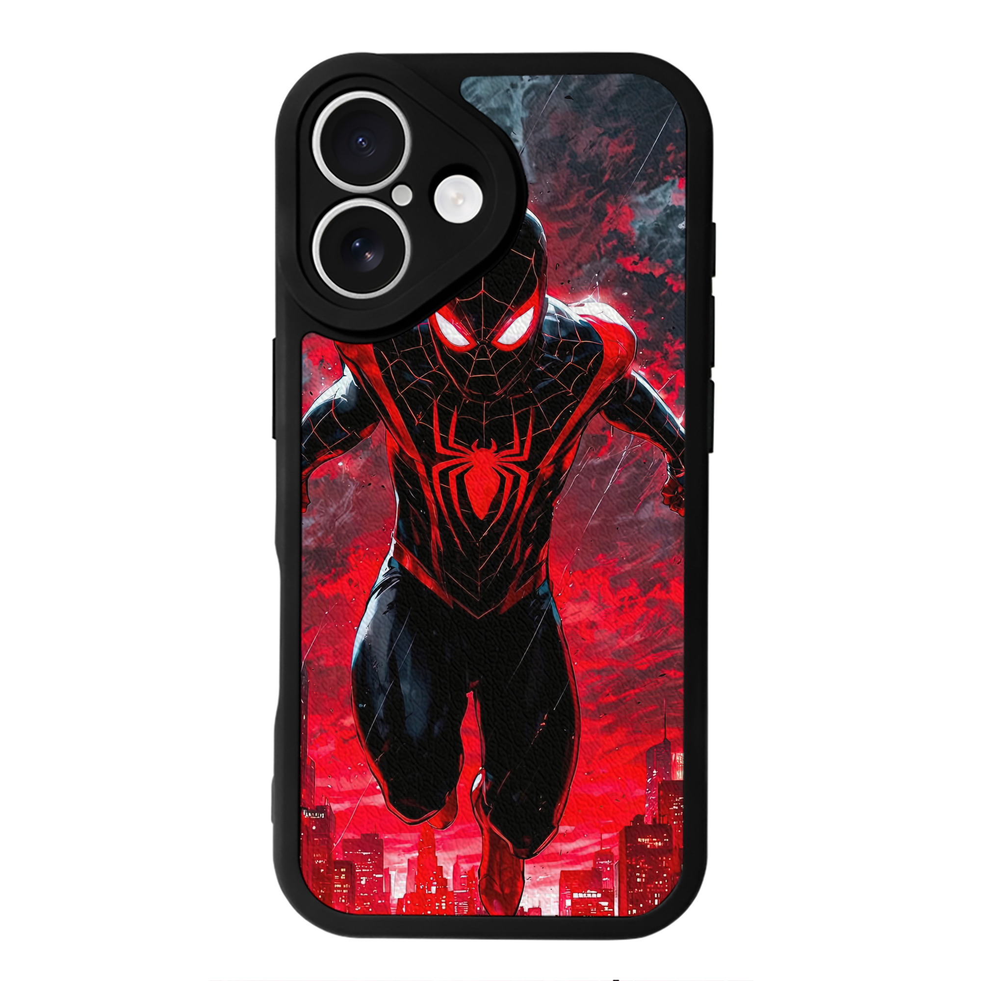 （画像用） Spider Man スパイダーマン 【iPhone 16シリーズ対応】シリコンスマホケース（レザー調） 材質：シリコン